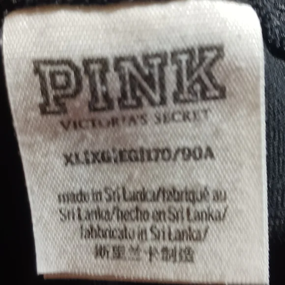 PINK Victoria's Secret Black Leggings with Rainbow Lettering - Picture 8 of 8